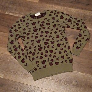 💙Green Leopard sweater